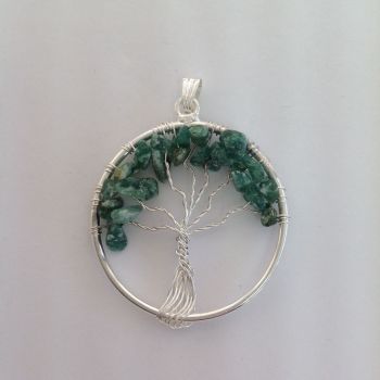 Pendant - Tree of Life - Green Aventurine