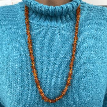 Amber Chip Necklace - Short
