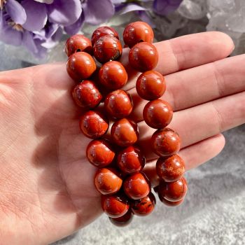 Red Jasper Beads Bracelet 12mm