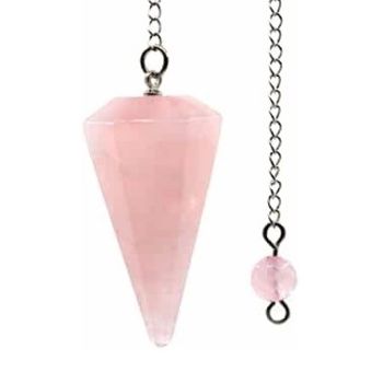 Rose Quartz Faceted Pendulum